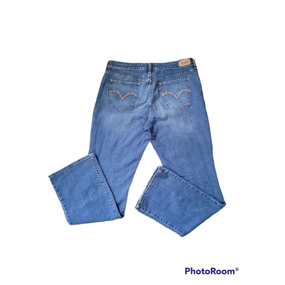 Levi's 515 Boot Cut 32 X  31.5 Stretch Womens Medium Blue Denim Jeans Size 12 M